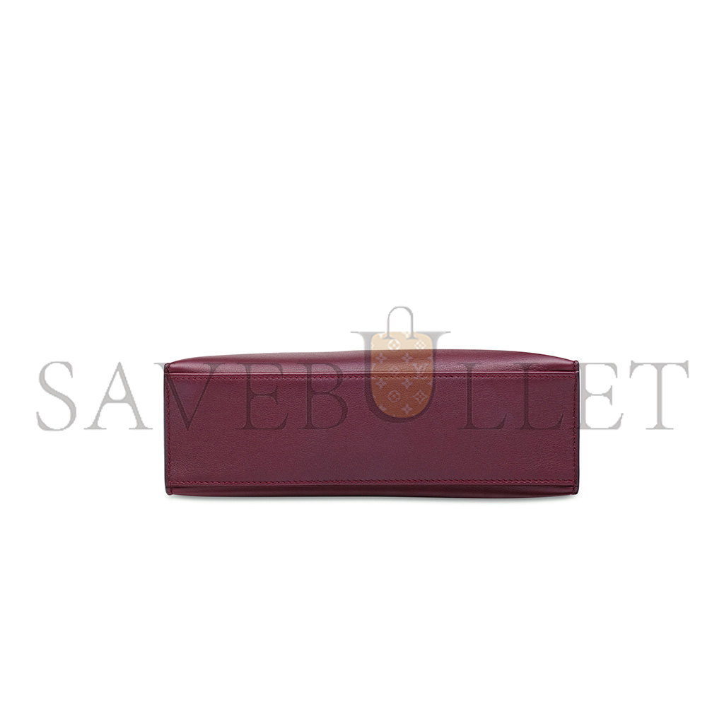 H**mes master swift leather kelly pochette with palladium hardware (22*14*7cm)